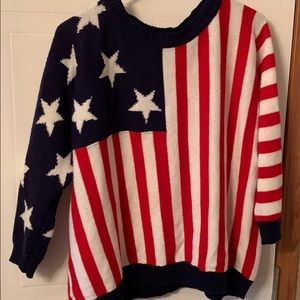 Forever 21 American flag knit sweater